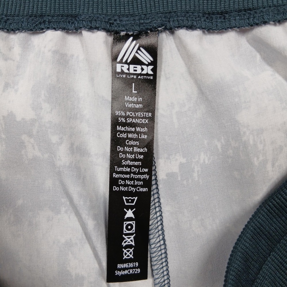 RBX Capri Pants‎ Womens Large Gray Camo Drawstring Zip Pockets Athletic CR299 - Picture 3 of 5